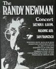 Randy Newman: San Francisco 1976 (Handbill)