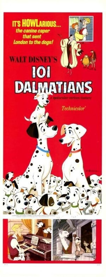 Vintage Disney Movie Poster 101 Dalmatians Movie Print 1969 Classic ...