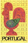 Portugal rooster original travel poster