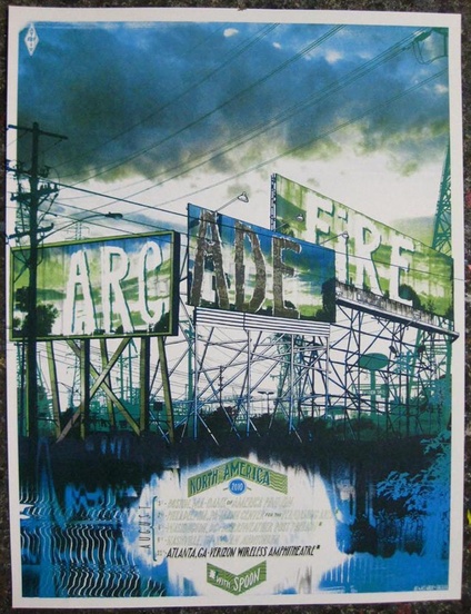 Arcade Fire: August 2010 US Tour Poster