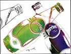 Perrier Water, horizontal Pop Art
