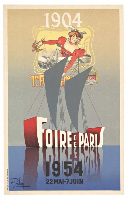 Original  1954 "Foire de Paris" Albert Solon Vintage French Poster