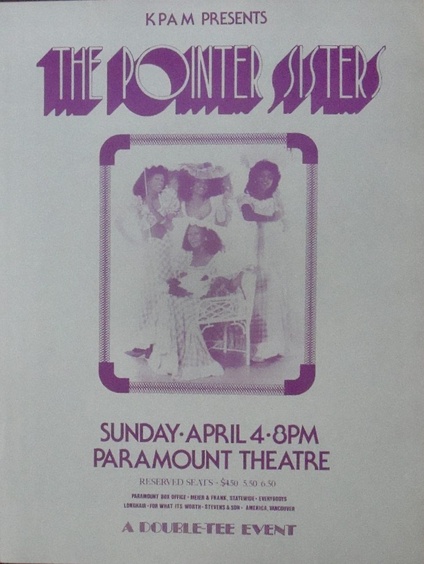 Pointer Sisters: Portland 1974