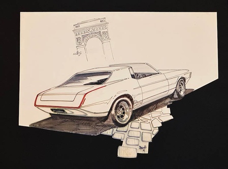 1970 Mustang Original Concept Car Art