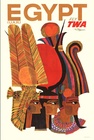 Egypt Fly TWA 3 -Pharaohs airline poster
