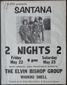 Santana: Honolulu 1970 (Handbill)