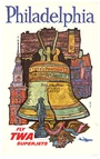 Philadelphia Fly TWA | Liberty Bell - linen backed