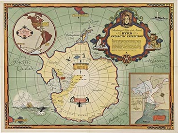 Byrd-Antartic Expedition 1934 Map