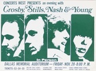 Crosby Stills Nash & Young: Dallas 1969 (Handbill)