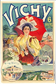 Vichy – 6 Heures de Paris | 1895 Sala Original Art Nouveau Travel Poster