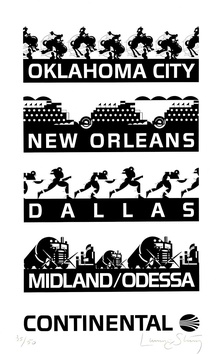 Continental Airlines limited edition travel poster