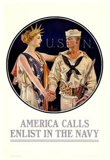 America Calls Enlist in the Navy  U.S.N.