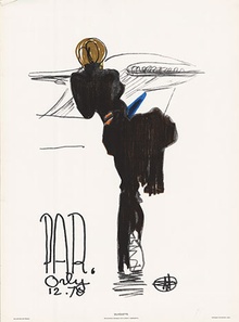 Air France PAR Orly Vintage Poster – Florent F. Margaritis Serigraph (1970)