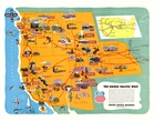 Union Pacific West Fun Map | Original Vintage Railroad Travel Map Poster
