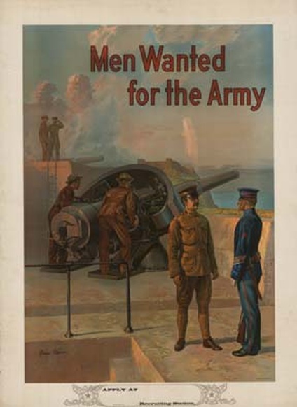 Men Wanted for the Army- Framed