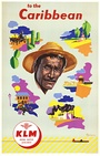 Original 1960s KLM “To the Caribbean” – Leendert Spierenburg Vintage Travel Poster