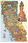 1973 California Fun Map Vintage Poster – Darrel Millsap Illustrated California Travel Map