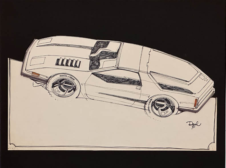 1970 Mustang Original Concept Car Art