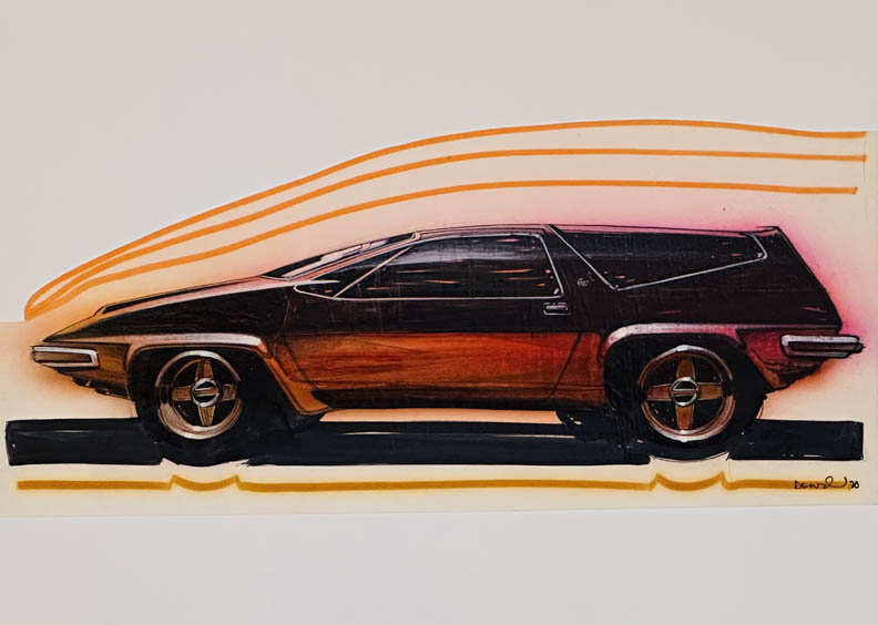 1970 Mustang Original Concept Car Art