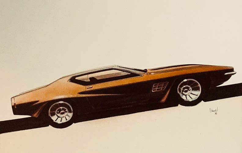 1970 Mustang Original Concept Car Art