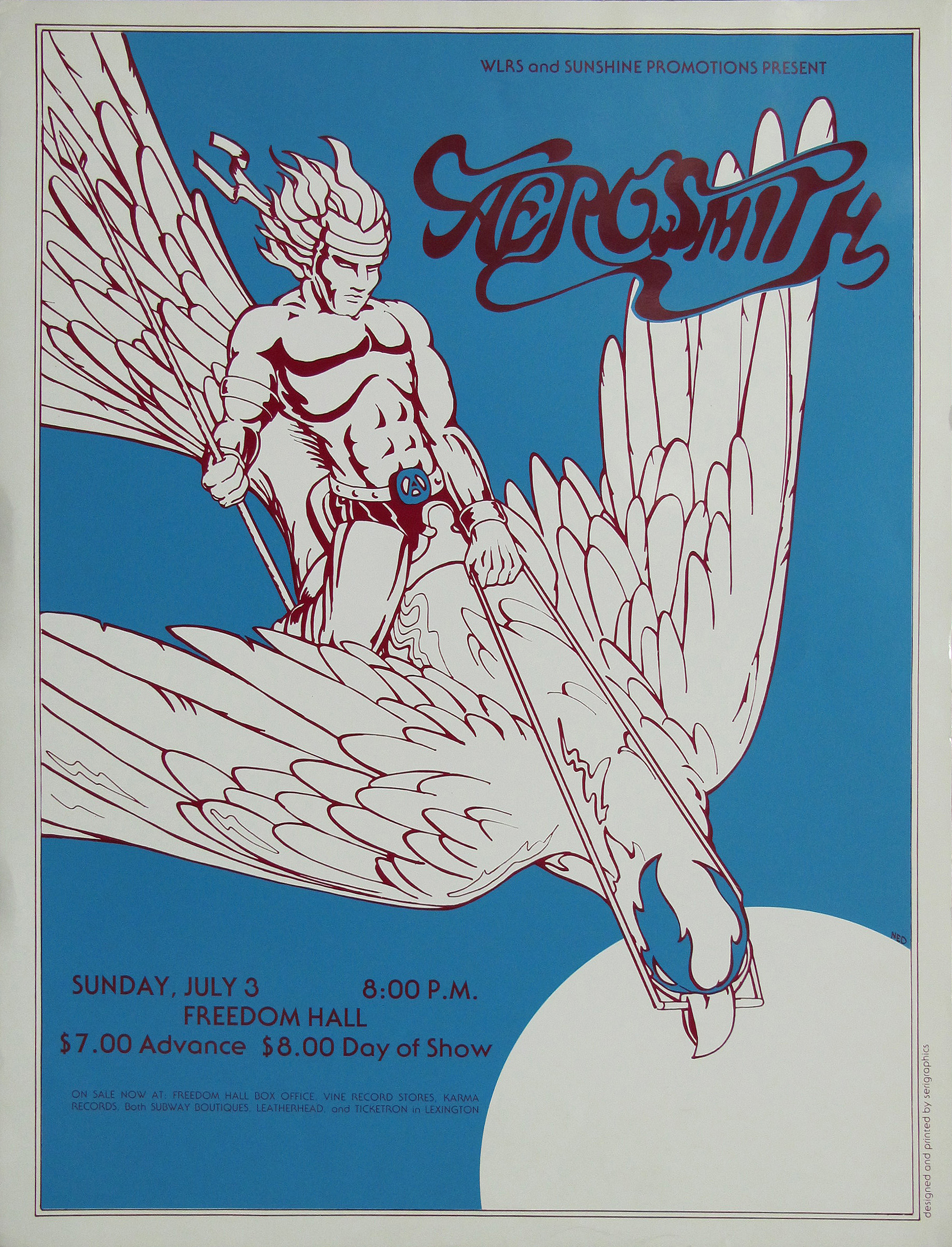 Aerosmith at Freedom Hall Original Concert Poster