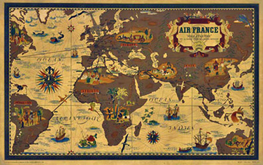 Air France Planisphere