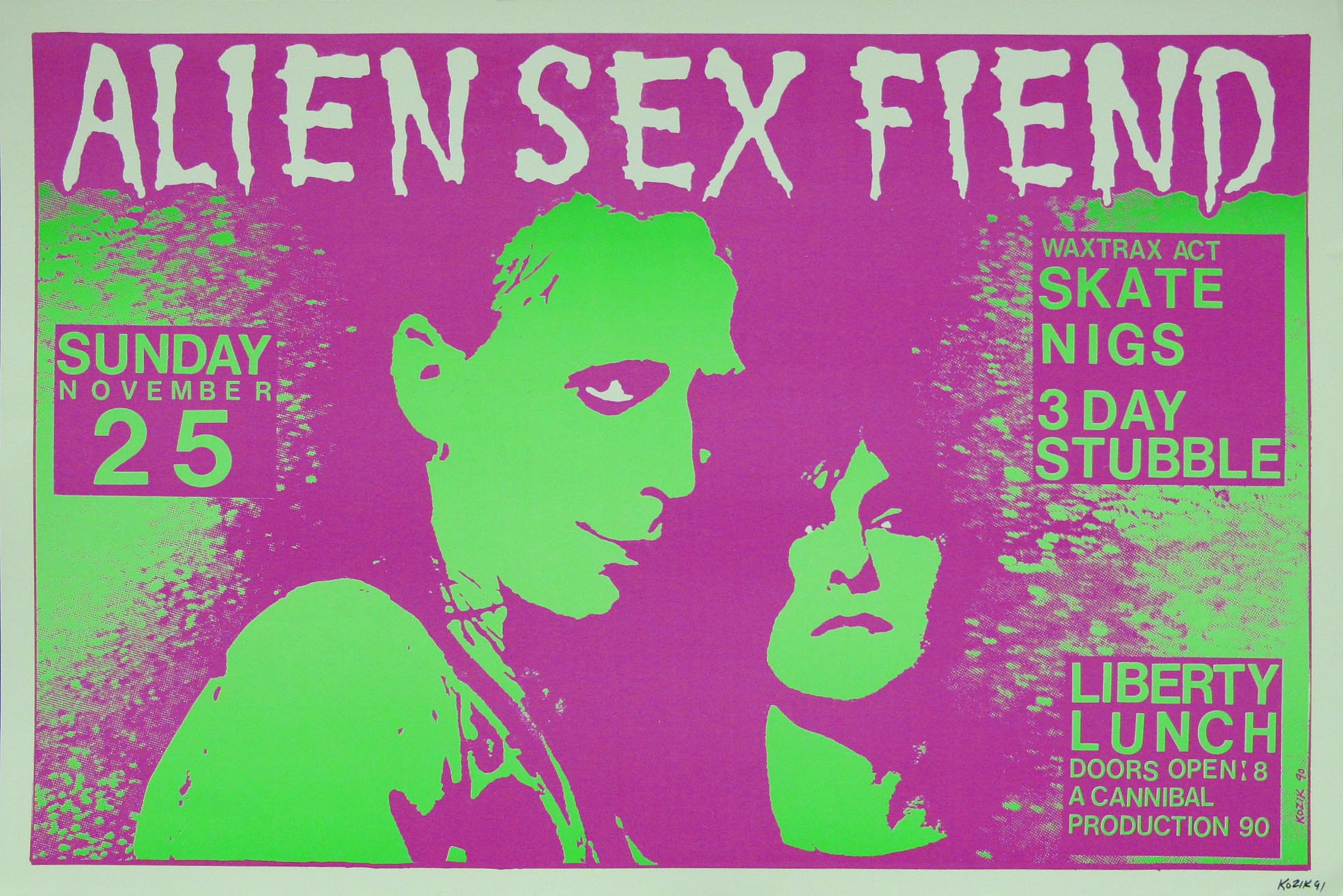 Alien Sex Fiend Original Concert Poster