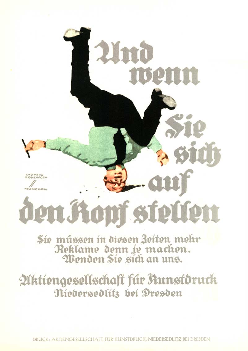 Auf Den Kopf Stellen (bookplate) 1926