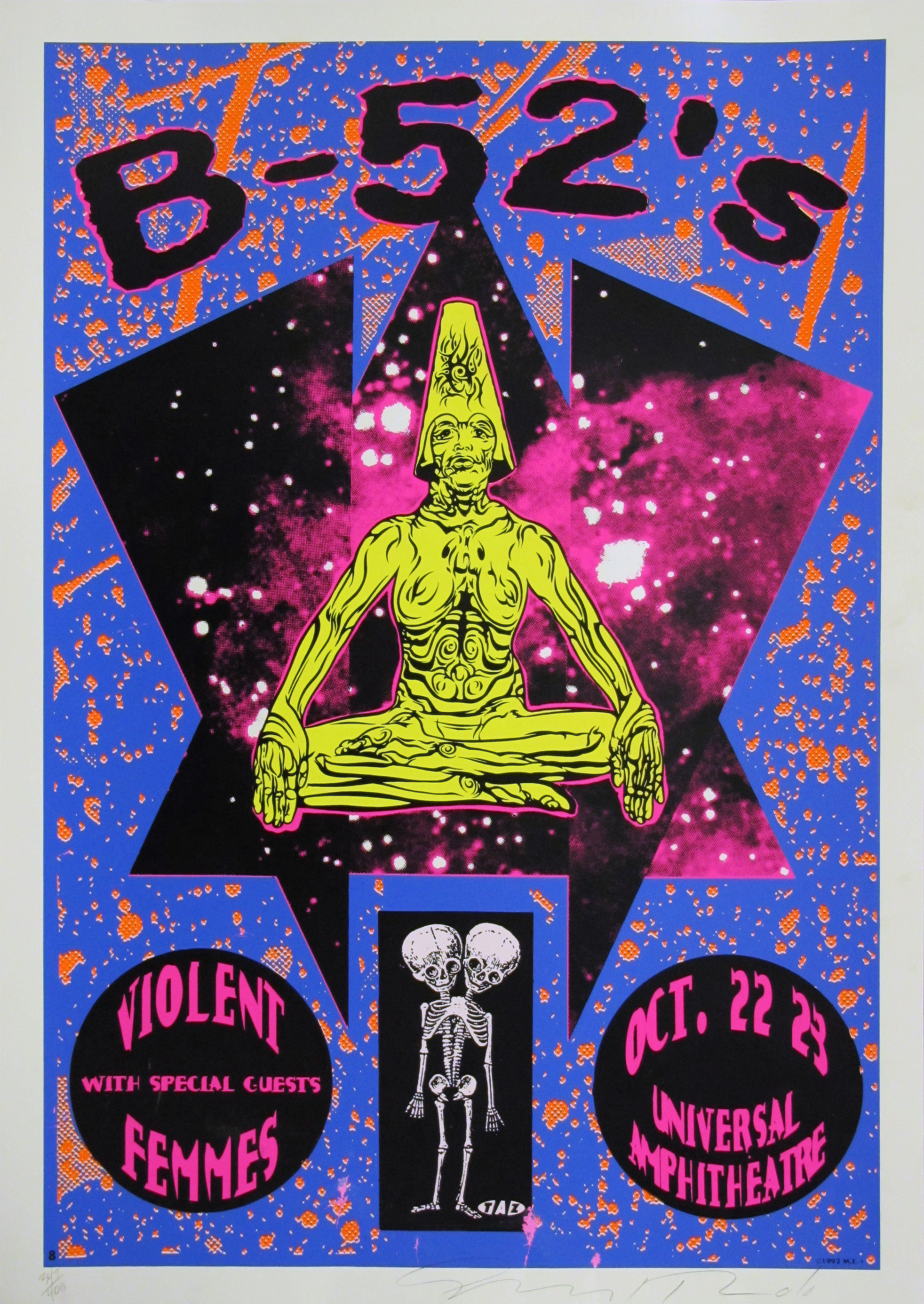 B-52's And The Violent Femmes Concert Poster
