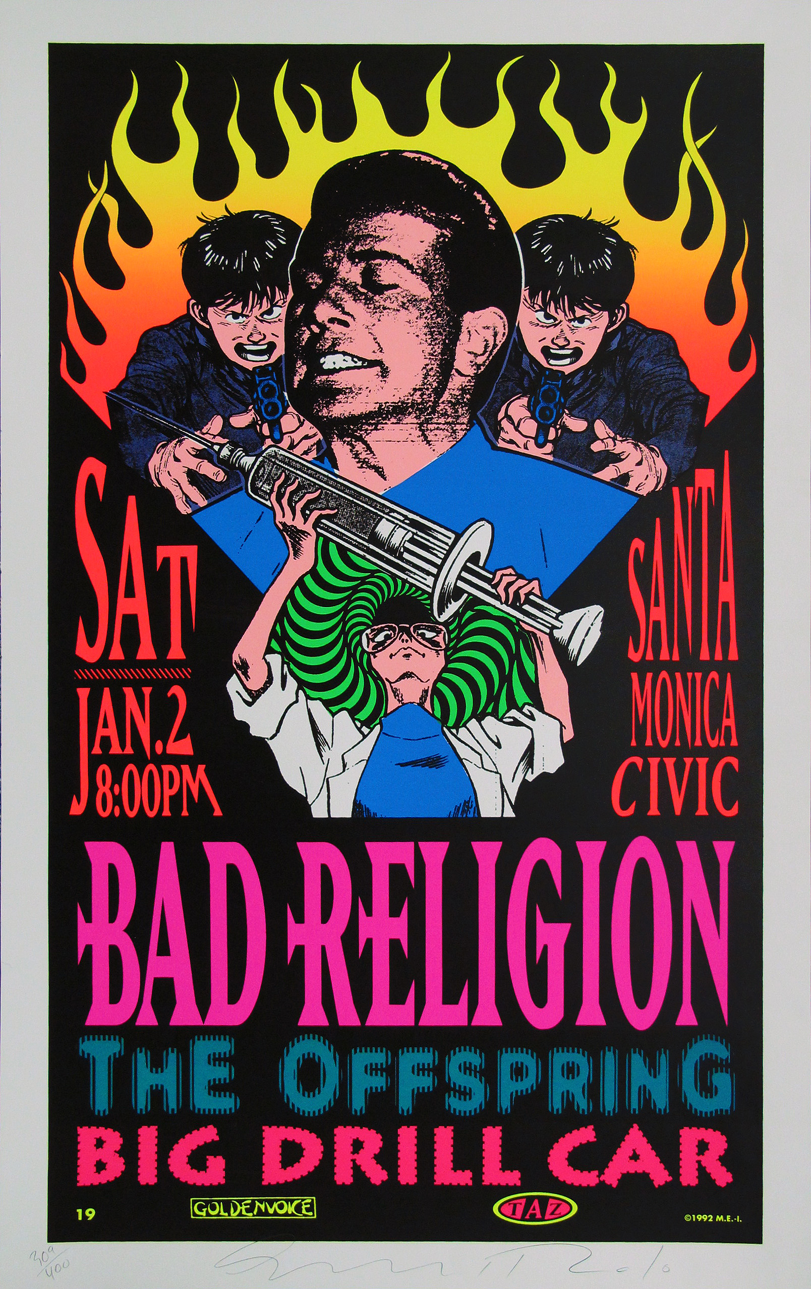 Bad Religion and Offspring Concert Poster