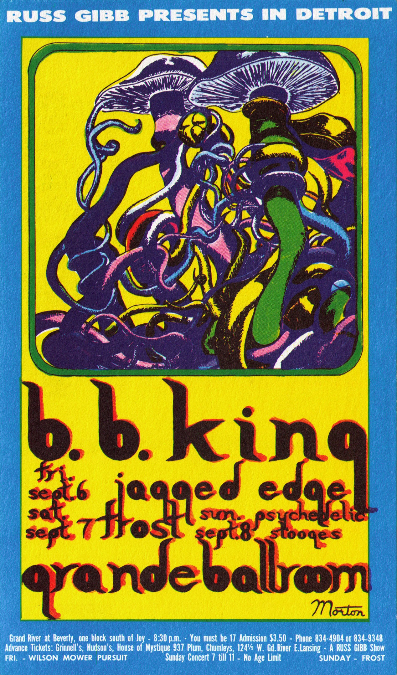 B.B. King Grande Ballroom Concert Postcard