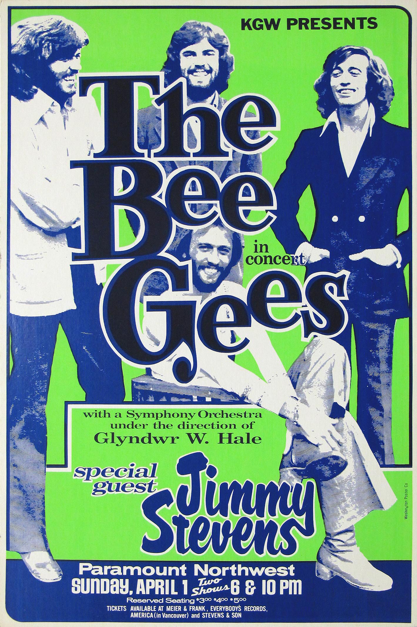 Bee Gees Original Concert Poster