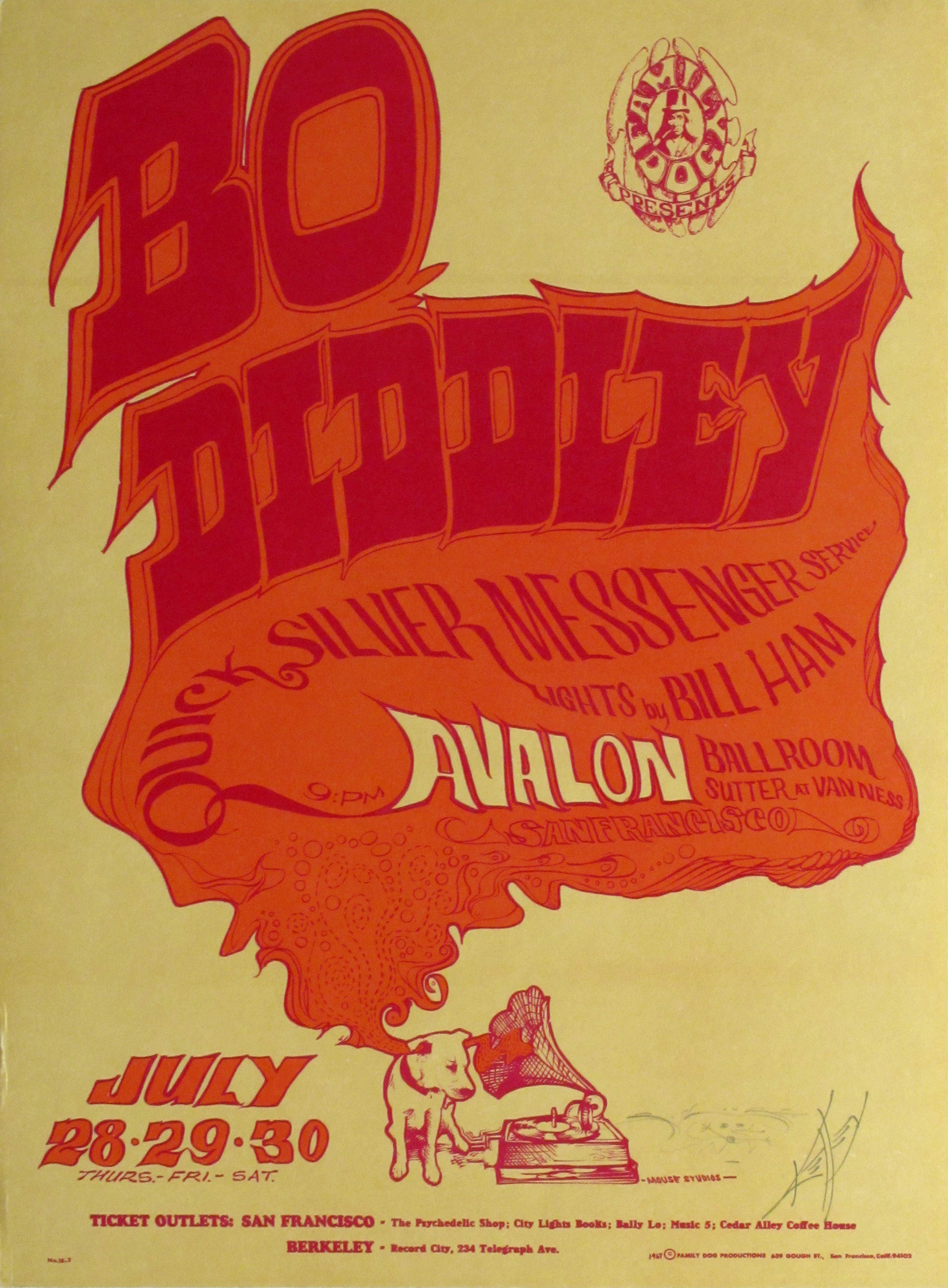 Bo Diddley and Quicksilver Messenger Service Concert Poster