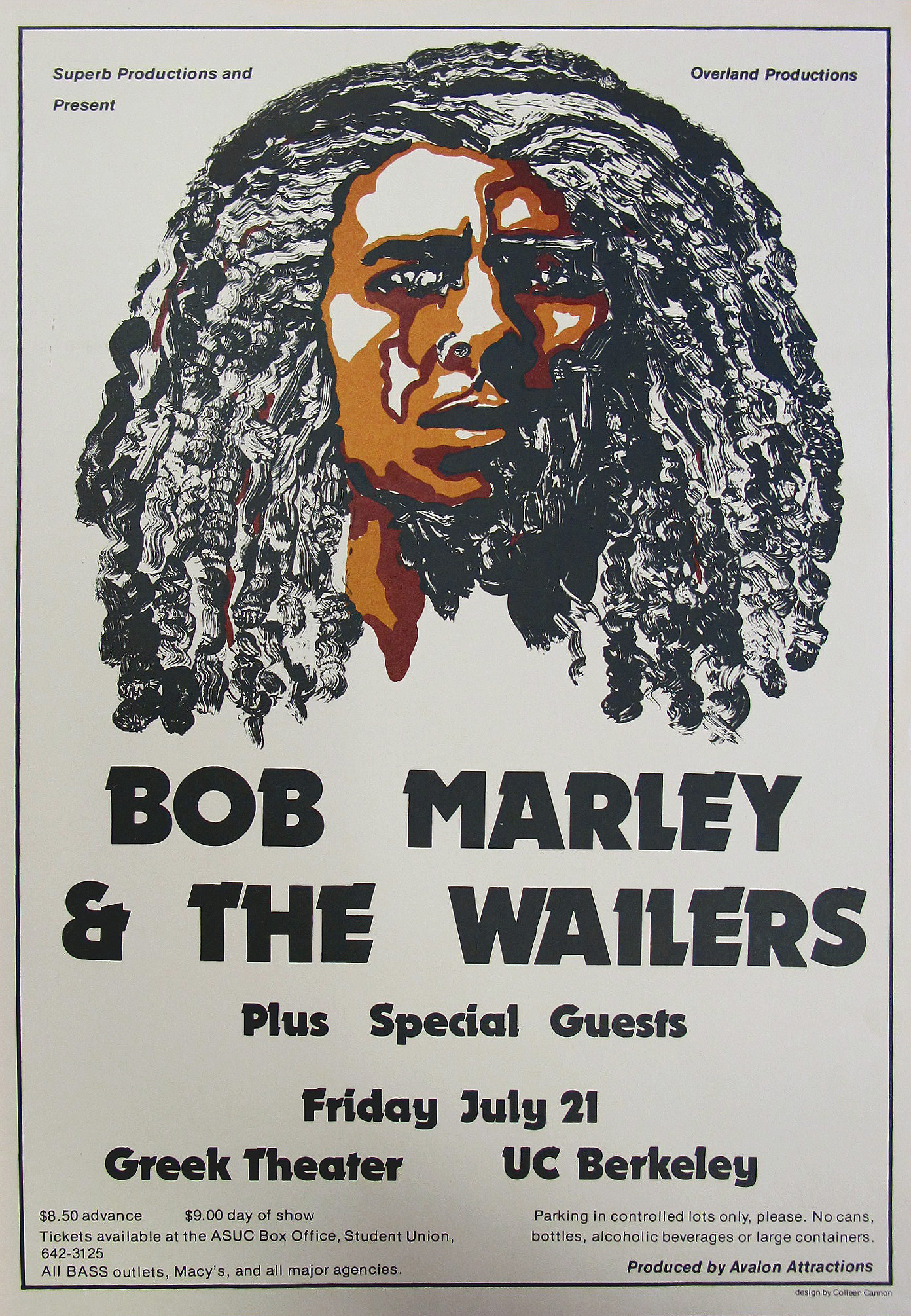 Bob Marley And The Wailers Original Concert Poster