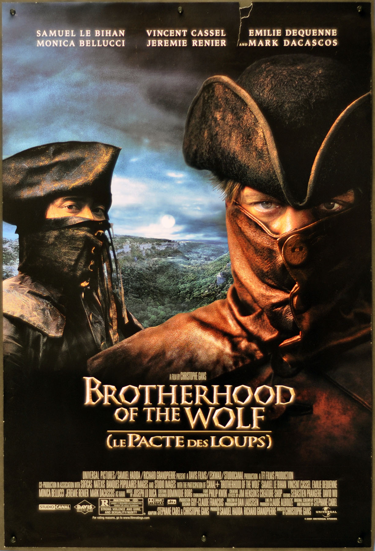Brotherhood of the Wolf Movie Poster Locker Magnet. 2" X 3" Fridge 