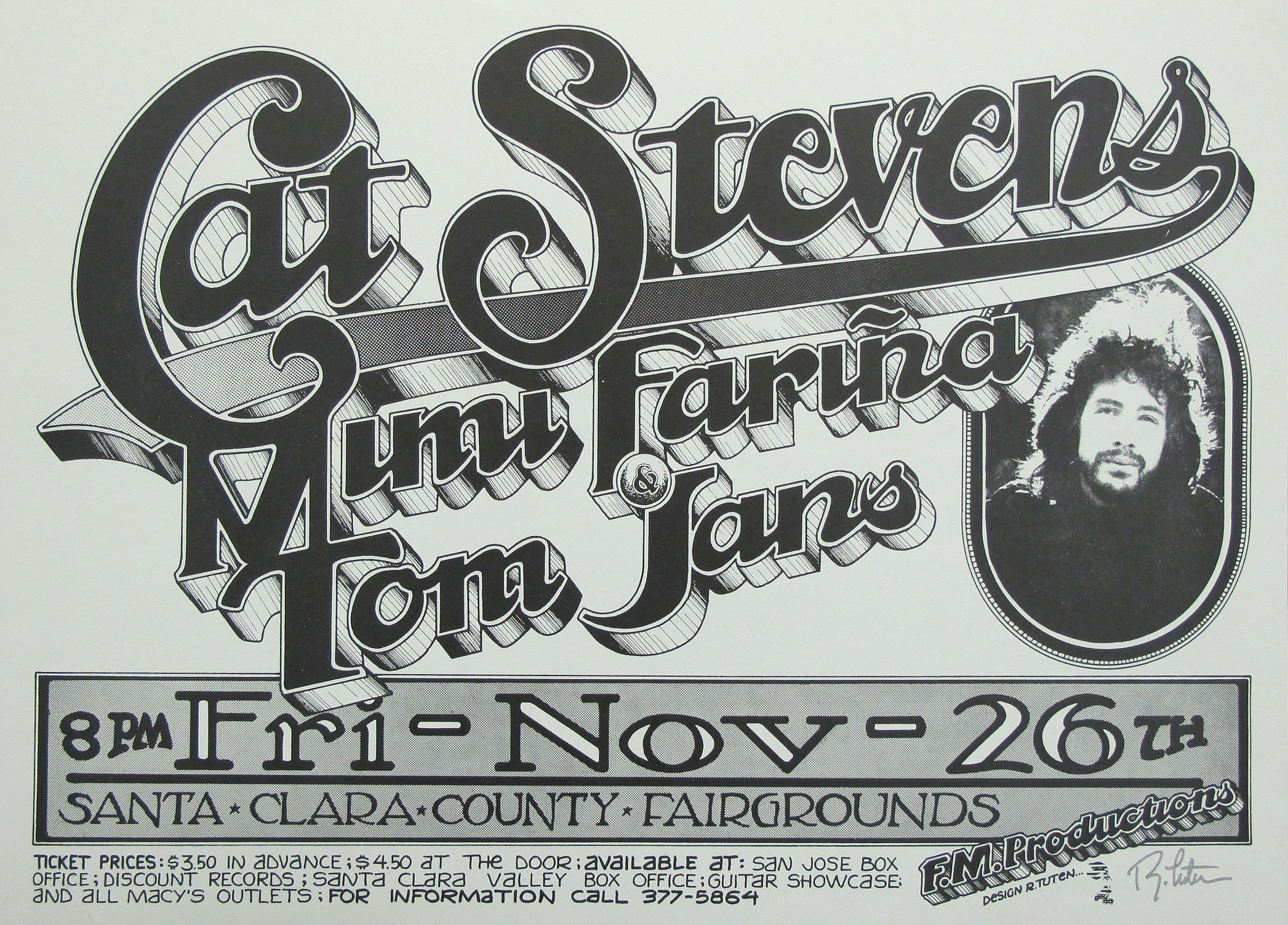 Cat Stevens Rock Concert Poster