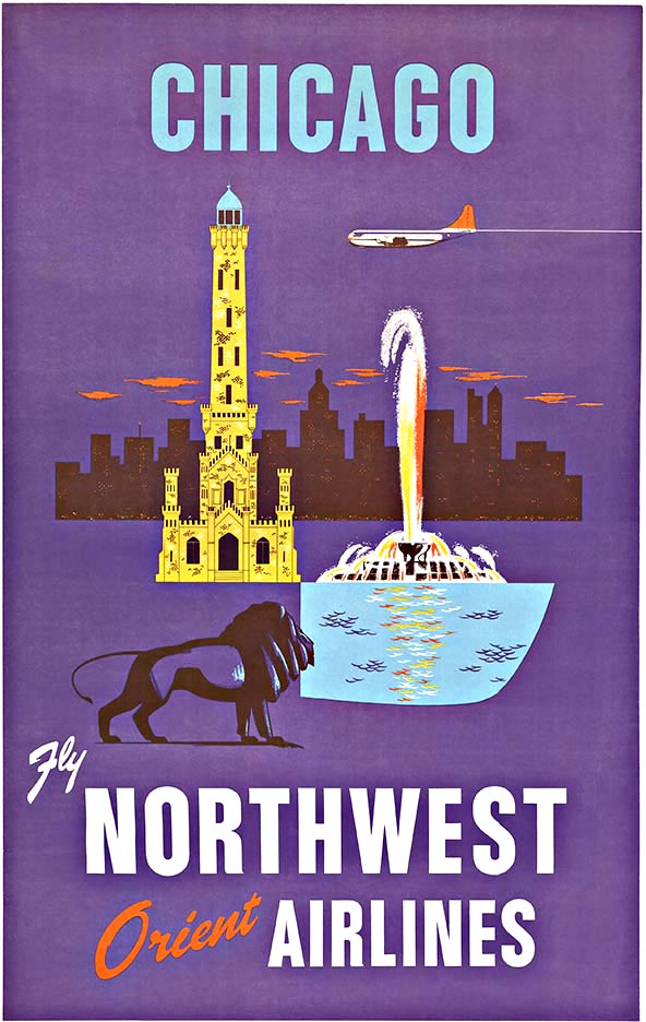 CHICAGO Fly NORTHWEST Orient Airlines