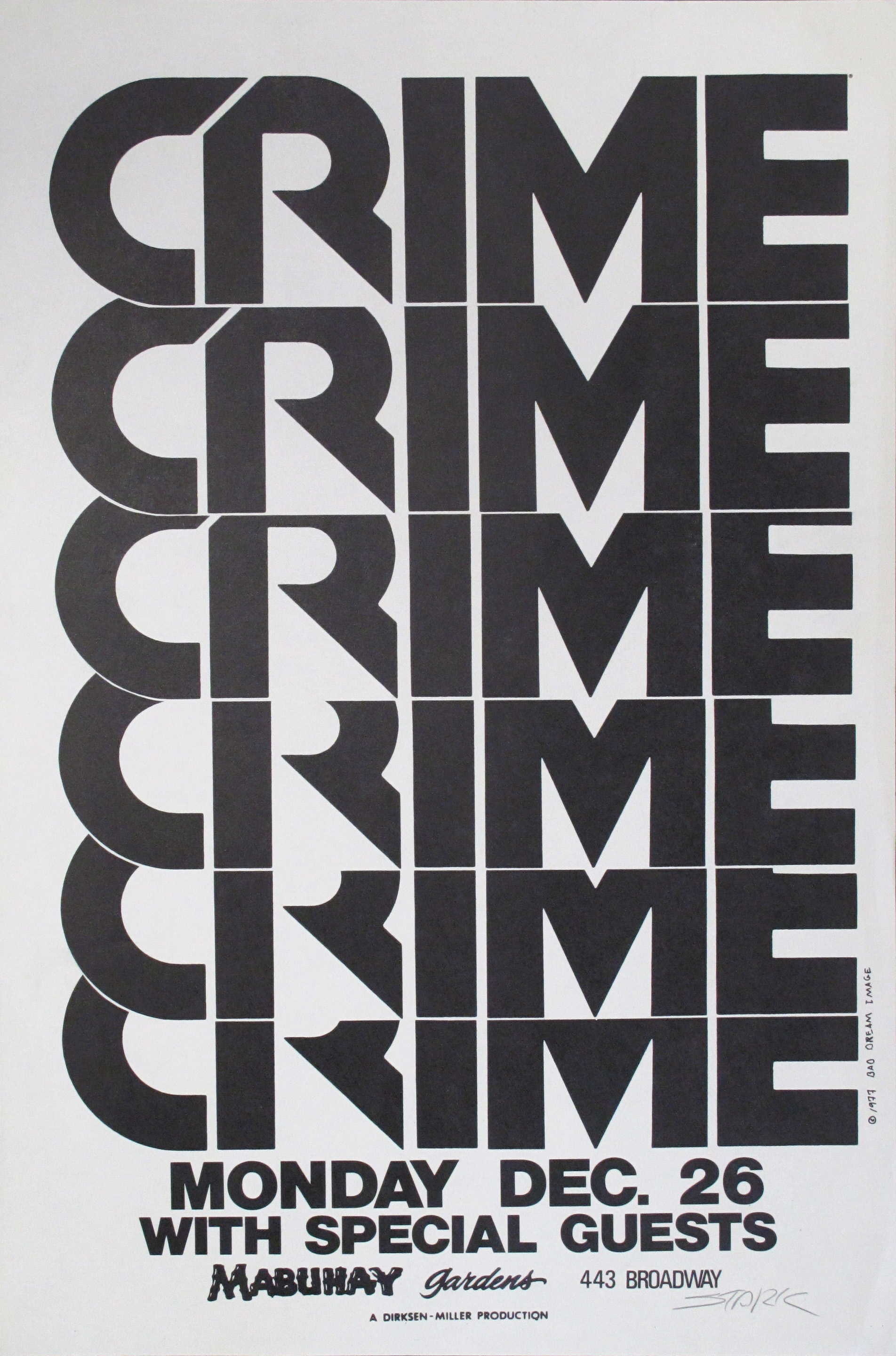 Crime Concert Poster