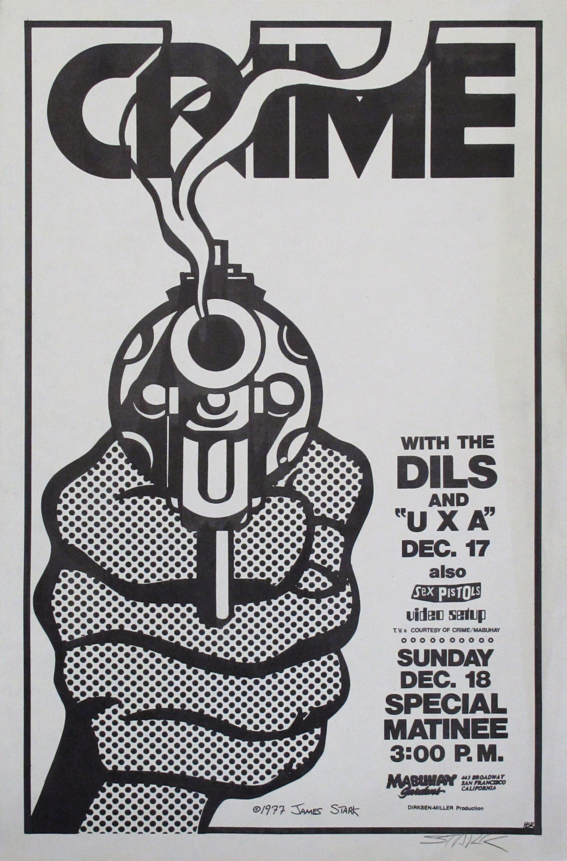 Crime With The Dils Concert Poster