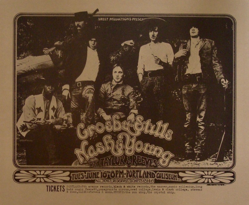 Crosby Stills Nash & Young: Portland 1970 (style A)