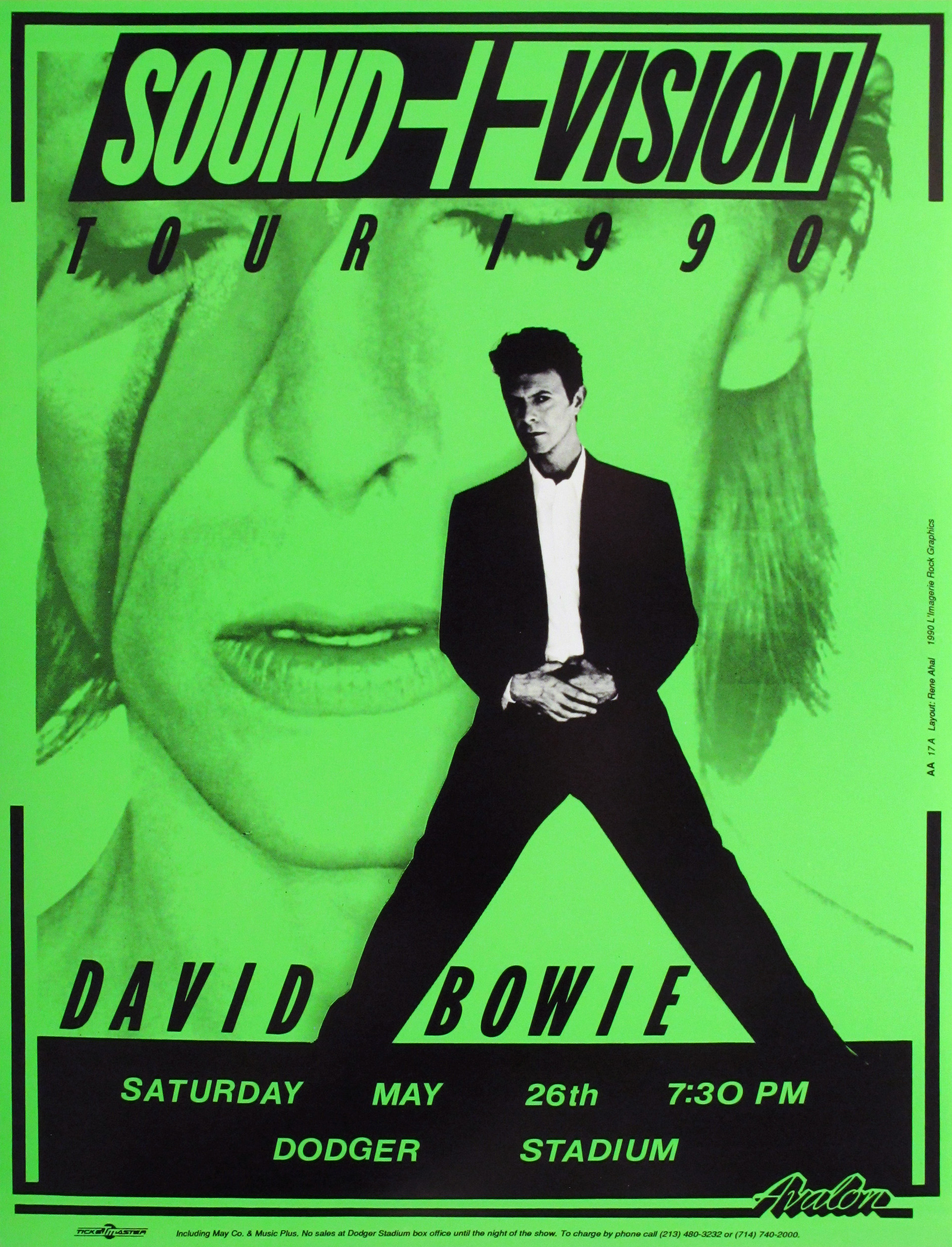 David Bowie Concert Poster (Green Version)
