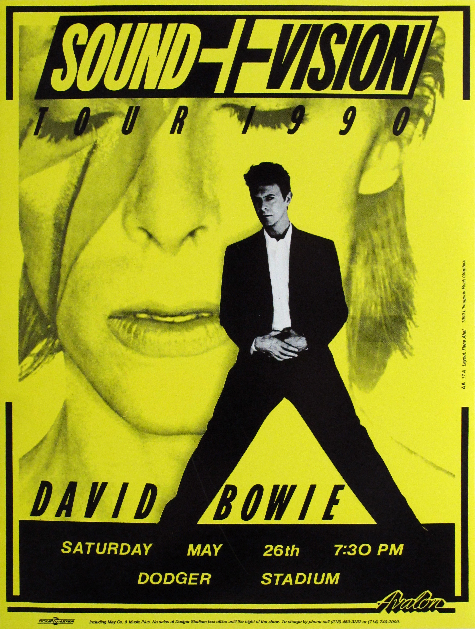 David Bowie Concert Poster (Yellow Version) | Limited Runs