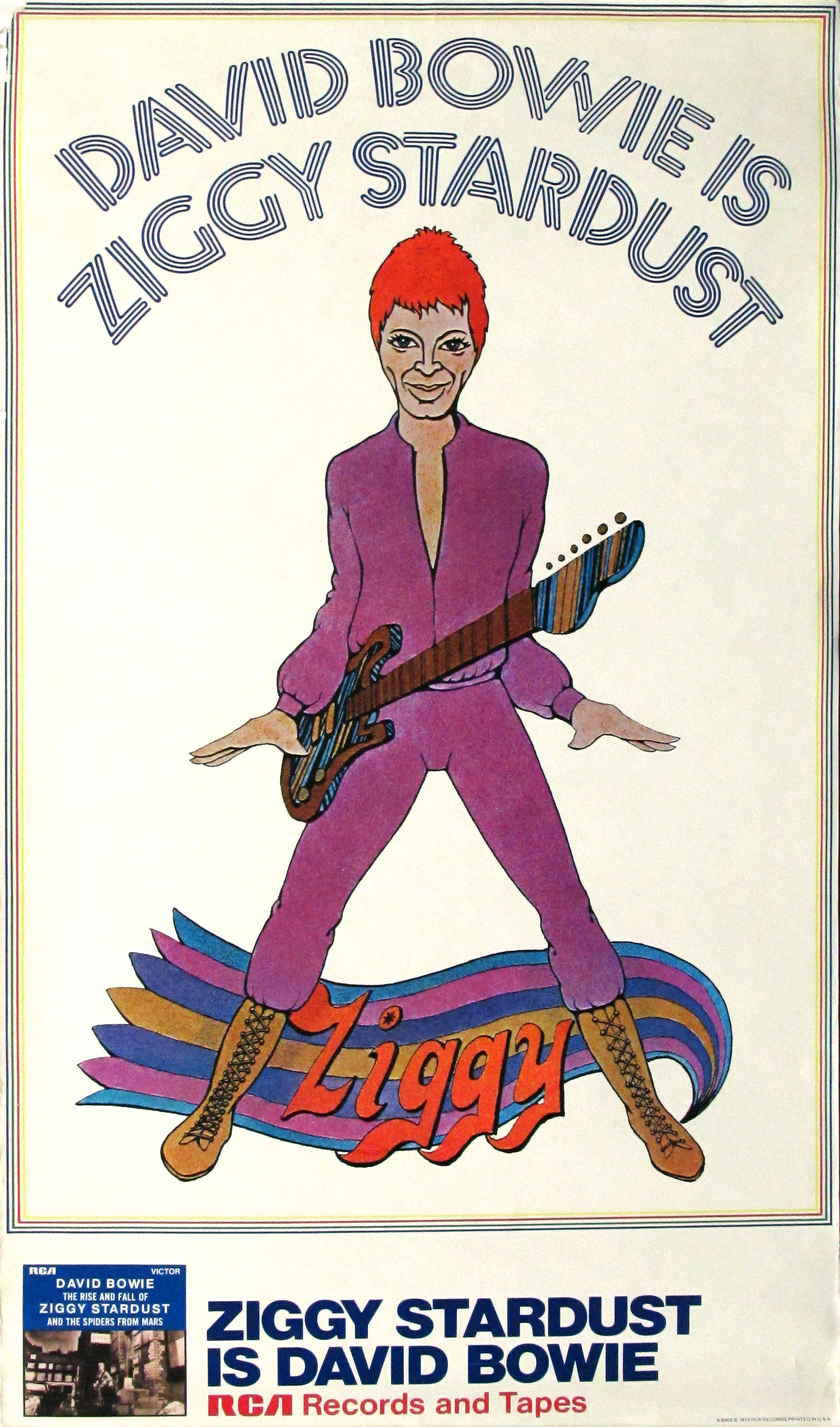David Bowie Ziggy Stardust Original Promotional Poster