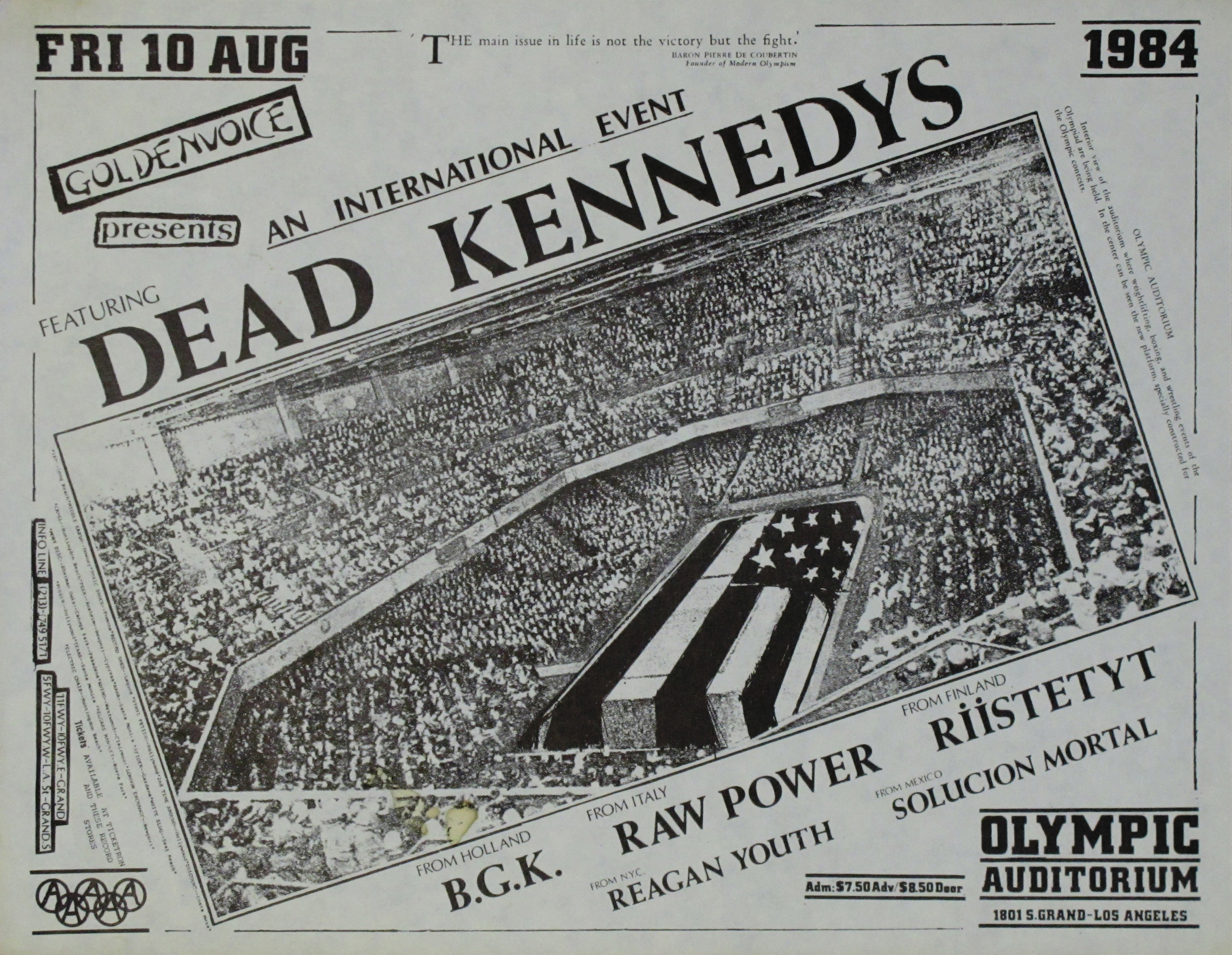Dead Kennedys Original Concert Flyer