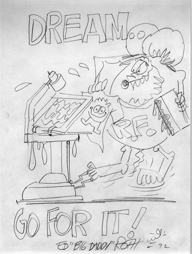Big Daddy Roth Rat Fink Sketch Coloring Page