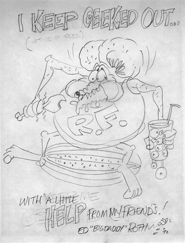 Ed Big Daddy Roth Original Pencil Drawing I Keep Geeked Out