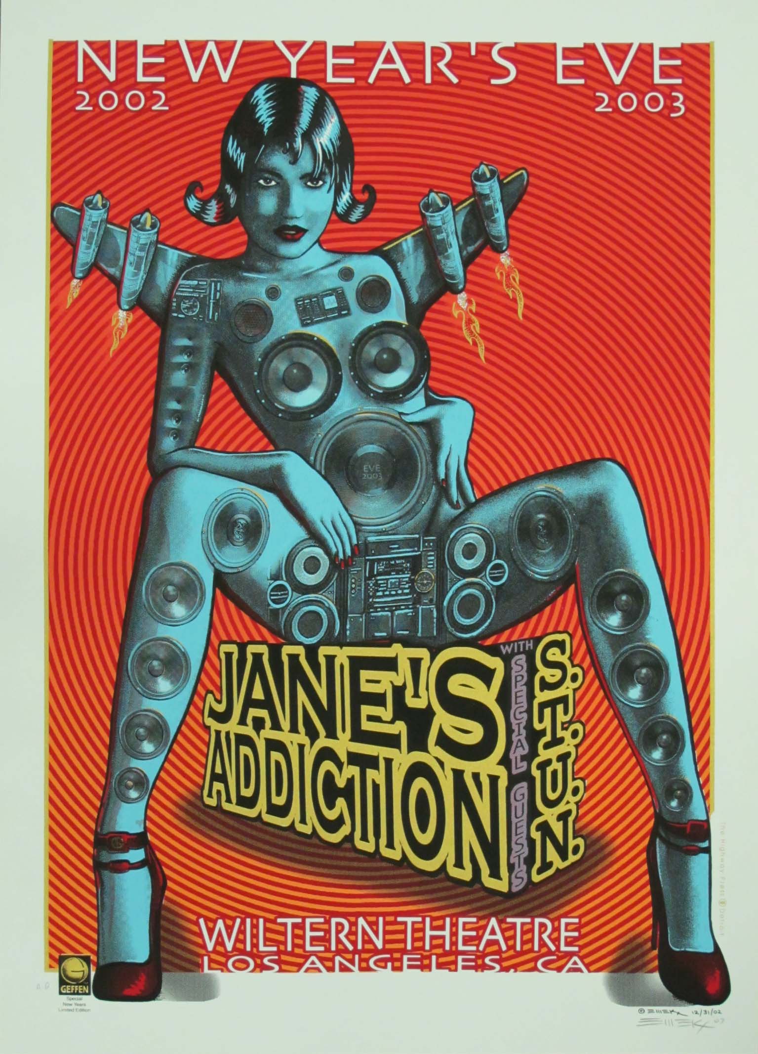 Jane's Addiction/Stun Original Rock Concert Poster