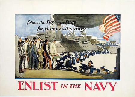 Enlist in the Navy Follow the Boys in Blue for Home and Country