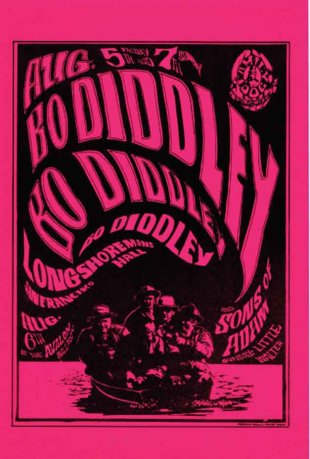 FD 20 Five Men In A Boat: Bo Diddley Concert Handbill