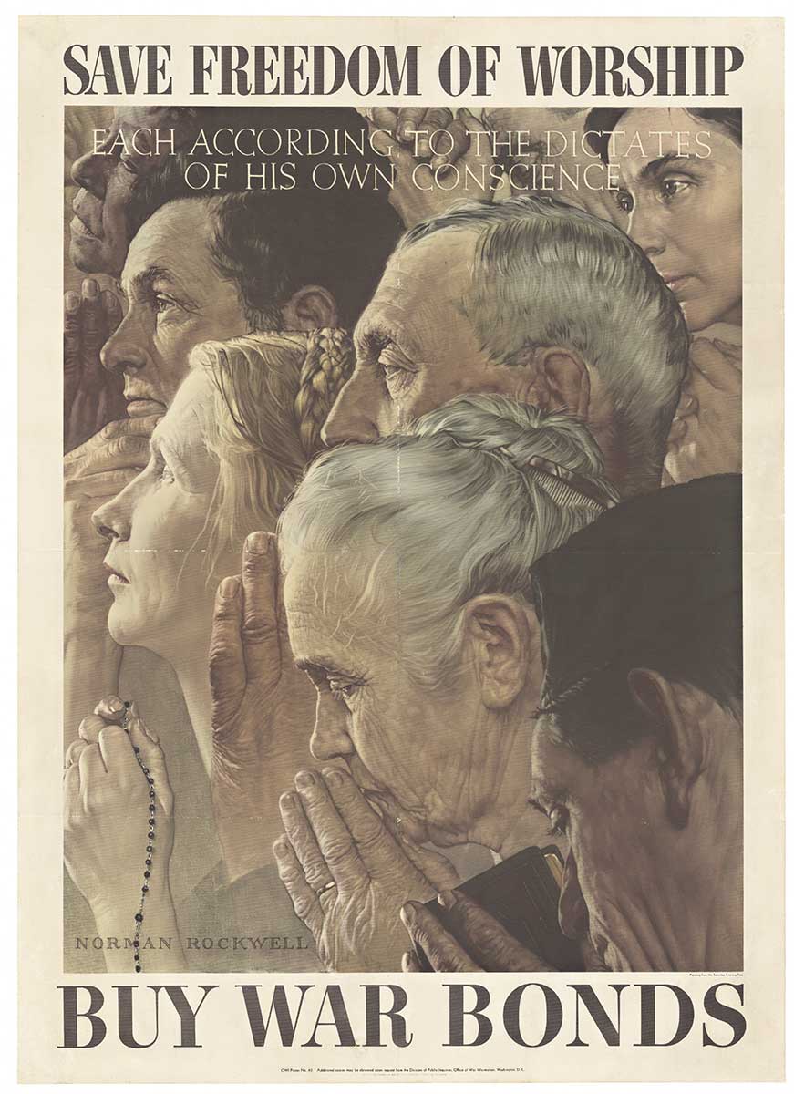 Freedom of Worship (S) linen backed